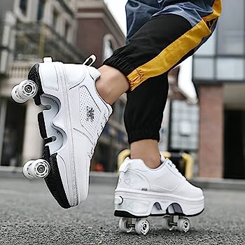 Deformation Roller Shoes – 2-in-1 Sneakers with Retractable Wheels